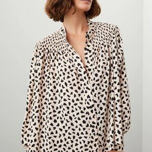 NWT Thakoon Animal Print Smock Blouse